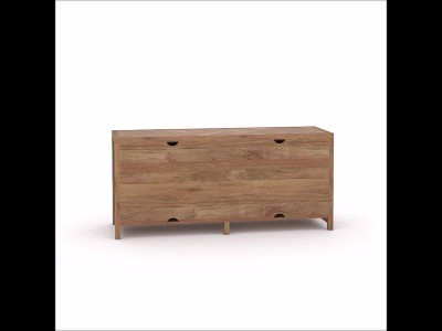 Sindoori Mango Brown Wood Office Credenza with Filing Cabinet