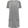 Amaryllis Women's Casual Tunic with Round Neck Short Sleeves Side Pockets Relaxed Fit Soft and Comfortable Everyday Top - 4 of 4