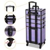 Byootique 4in1 Rolling Makeup Train Case w/ Cube Case Cosmetic Organizer Purple - 3 of 4