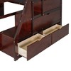 NicBex Full Size Loft Bed with Desk Pine Bed Frame with 2 Shelves, 7 Drawers, Stairs and Full Length Guardrail, No Box Spring Required - 4 of 4