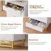 homfan 5 Drawer Dresser with Metal Legs, Modern Chest Organizer with Wide Storage, Chest of Drawers for Bedroom, Living Room, Entryway - 4 of 4