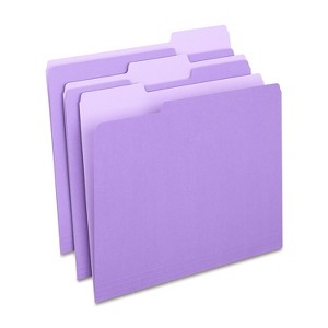 MyOfficeInnovations Colored Top-Tab File Folders 3 Tab Purple Letter Size 24/Pack MYO659790 - 1 of 4