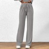 Clearlove Womens 2 Piece Matching Lounge Sets Long Sleeve Fit T-Shirt Workout Casual Drawstring Wide Leg Pants - 4 of 4