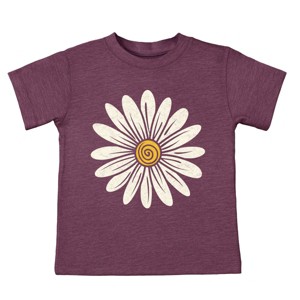 The Juniper Shop White Daisy Toddler Short Sleeve Tee - 2T - Plum - 1 of 4