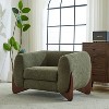 Christopher Knight Home Raymond Birch Wood Boucle Upholstered Club Chair - 2 of 4