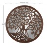 Wood Tree Mirrored Wall Decor Brown - Olivia & May: Carved Wooden Accent Mirror, Indoor Rustic Style Decor, Made in India - 3 of 4