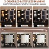 Vanity Desk with Mirror and Lights, Makeup Dressing Table w/Adjustable Bulbs, Outlets & USB Ports, Sturdy MDF Top & Metal Leg, for Bedroom - 4 of 4