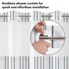 Americanflat 72x75 Hookless Shower Curtain - Abstract Grey Lines Shower Curtain with Sheer Panel, Snap-In Liner, and Grommets - 100% Polyester - 3 of 4
