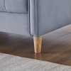 52'' Velvet Tufted Loveseat Sofa with Track Arms and Toss Pillows for Small Spaces - 3 of 4