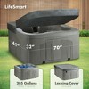 LifeSmart 4 Person Plug and Play Inflatable Square Hot Tub Spa with Black Cover and Hot Tub Spa Side Step for Square and Round Hot Tubs, 31" x 16" - 4 of 4