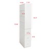 TOAOTBNBO 4-Tier Standing Bookshelves with 3 Side Drawers, 70.87" H Narrow Wooden Bookcase Display Storage Book Shlef for Bedroom - 3 of 4