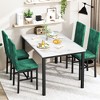 Hooseng 5 Pieces Kitchen Table And Chairs Set, Dining Table Set for 4, Rectangular Dining Table Set with Four Upholstered Chairs And Faux Marble Top - 4 of 4