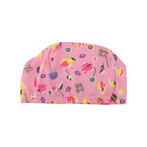 Unique Bargains Elasticity Plum Blossoms Pattern Swim Cap 5.91"x9.25" 1 Pc - 1 of 4