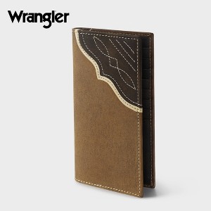 Wrangler Vertical Bifold Genuine Leather Wallet, Contrast Corner Rodeo - 1 of 4