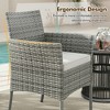 Resenkos Patio Dining Chairs, Patio Kitchen Chairs,2 Pieces Outdoor PE Rattan Armchairs with Cozy Seat Cushions-White - 4 of 4
