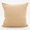 20"x20" Oversize Stitched Shell Down Filled Square Throw Pillow Beige - Saro Lifestyle: Duck Feather, Indoor Use, Zipper Closure - image 2 of 3