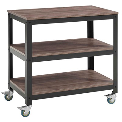 Modway Vivify Tiered Serving Stand Gray Walnut