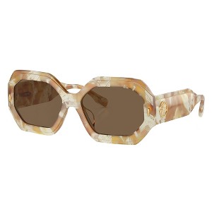 Tory Burch TY 7192U 194973 Womens Geometric Sunglasses New Honey Tortoise 55mm - 1 of 3