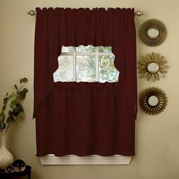 Opaque Ripcord Kitchen Window Curtains by Sweet Home Collection™