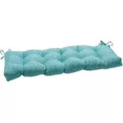 56"x18" Outdoor/Indoor Blown Bench Cushion Maven Lagoon Blue - Pillow Perfect
