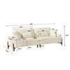 103" Cloud Velvet Deep-Seat Sofa with 4 Pillows & Solid Wood Frame - 4 of 4