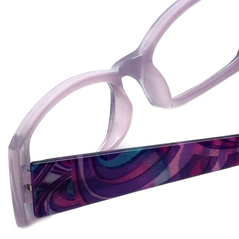 Calabria Victoria Spring Hinge Designer Reading Glasses&Match Case Purple +1.50, 4 of 6