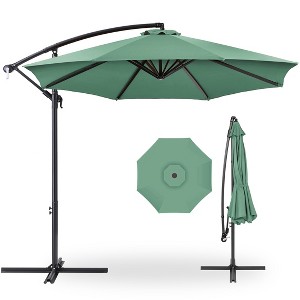 Best Choice Products 10ft Offset Hanging Outdoor Market Patio Umbrella w/ Easy Tilt Adjustment - 1 of 4