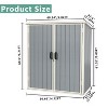 Aoxun 5 x 3FT Resin Shed with Floor and Lockable Door for Backyard, Patio, Lawn, Garage - 2 of 4