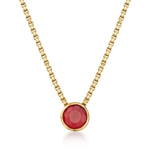 Ross-Simons 0.60 Carat Ruby Necklace in 18kt Gold Over Sterling Size - 1 of 4