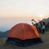 VisioGear Camping Tent 2/3/4 Person, Waterproof Windproof Double Layer with Rainfly, Easy Setup for Hiking, Black&Orange, 83.9"*58.3"*47.3" - 2 of 4