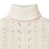 Hope & Henry Girls'  Cotton Pointelle Turtleneck Sweater, Infant - 2 of 4