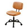 FONTOI Task and Office Chairs, Office Chair with Cross-Leg and Adjustable Height, Armless Swivel for Home Office, Orange, 18.5"*33.8"*27.1" - 2 of 4