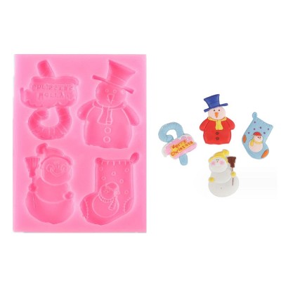 DIY Christmas Silicone Mold Elk Sleigh Cake Plaster Decoration Mold, Model: 50-2202-A