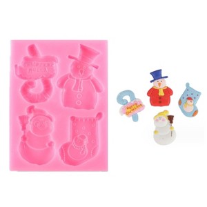 DIY Christmas Silicone Mold Elk Sleigh Cake Plaster Decoration Mold, Model: 50-2202-A - 1 of 3