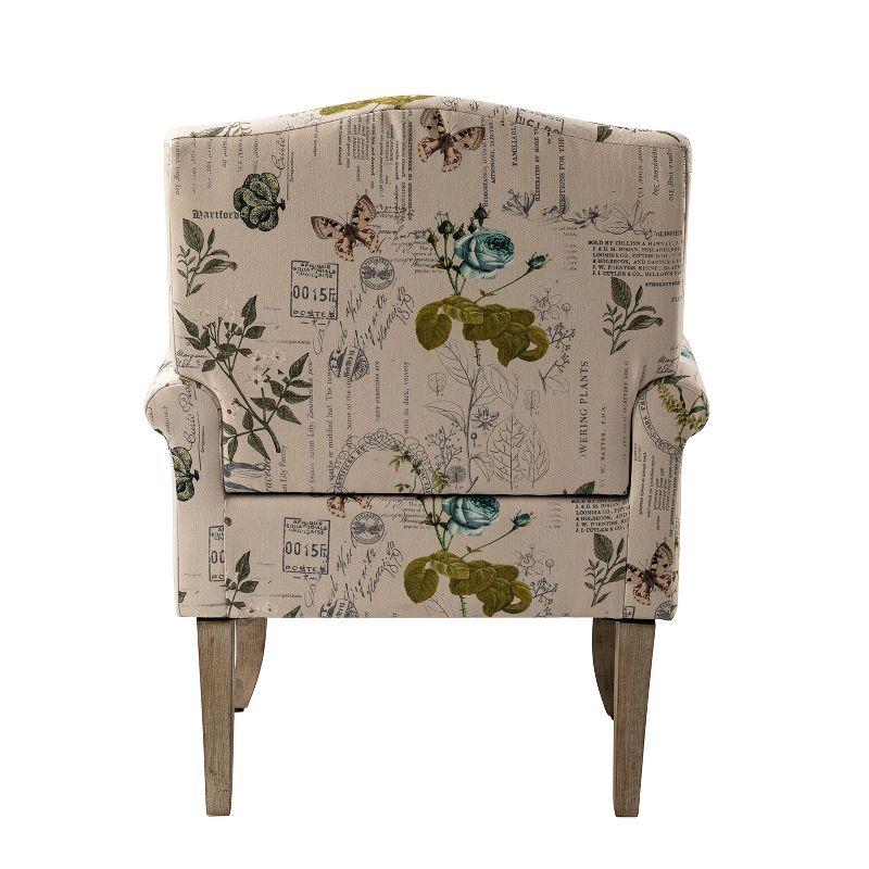 Set of 2 Auguste Wooden Upholstered Armchair with Pattern Design  | ARTFUL LIVING DESIGN, 5 of 11
