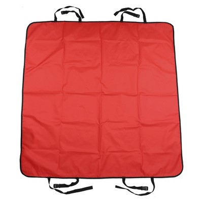 Unique Bargains Waterproof Non-slip Pet Back Seat Hammock Protector Red 53.15"x53.15" 1 Pc
