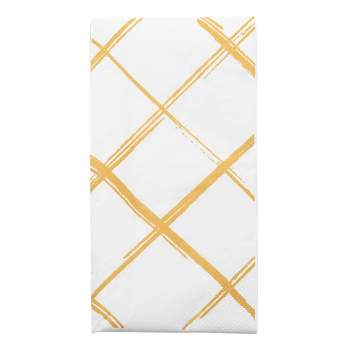 Smarty Had A Party White with Gold Diamond Paper Dinner Napkins (600 Napkins)