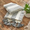 Split P Raven Stripe Throw - 60''L - Off-White - 2 of 3