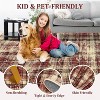 Washable Modern Tartan Plaid for Kitchen & Bedroom, Non Slip, Stain Resistant Throw Rug, 2'x6', Beige - 2 of 4