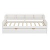 Twin Size Wooden Day Bed with 3 Trawers for Guest Room, Small Bedroom, Study Room, White - 2 of 3