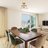 LNC Auisre 2-Light 11.8" Polished Gold Drum LED Semi-flush Mount Light: UL Listed, Clear Glass, 9.4" H - 4 of 4