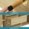 3 Drawers Chest of Drawer Dresser 63inch Cabinet 4 Shelves Storage Enclosure Door - 4 of 4