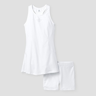 girls white tennis dress