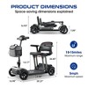 Scooters for Adults 4 Wheel Powered Mobility Scooters Lightweight Folding Electric Bike for Seniors 265 lbs Capacity Bicycle USB Charger Port Black - 3 of 4