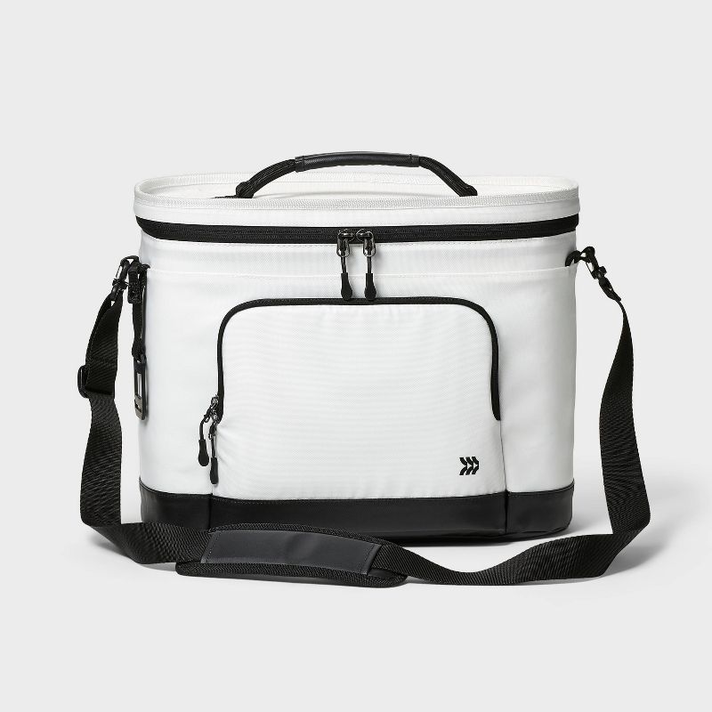 21.7L Soft Sided 30 Cans/23 qt Cooler White - All In Motion™