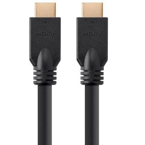 Monoprice HDMI Cable - 20 Feet - Black (No Logo) High Speed, 4K@60Hz 10.2Gbps, 24AWG, CL2, Compatible with UHD TV and More - Commercial Series - 1 of 4
