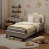 Twin Upholstered Smart LED Bed Frame with Adjustable Hills Headboard, PU Leather Platform Bed Frame for Kids - 4 of 4