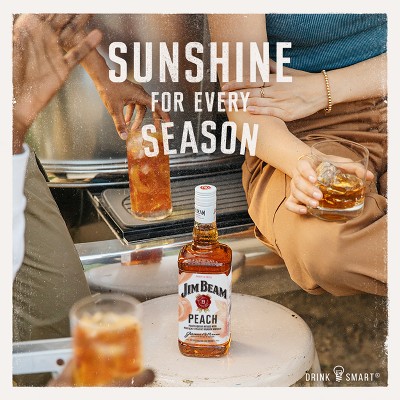 Jim Beam Peach Flavored Bourbon Whiskey - 1.75L Bottle