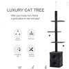 Skyzone Grey Floor-to-Ceiling Cat Tree: Adjustable Height 86.5"-96.5", Jute Scratching Posts, 2 - 3 of 4