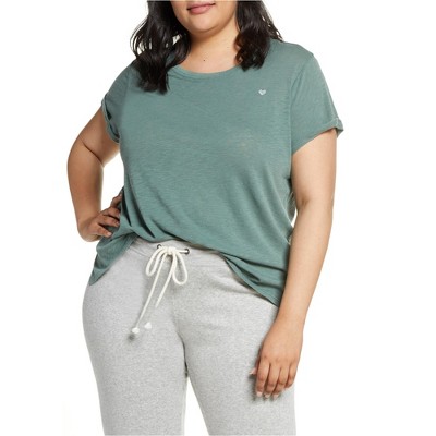 P.J. Salvage Womens Small Embroidered Heart Pajama Sleep T-shirt